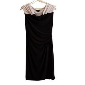 LAUREN RALPH LAUREN WRAP DRESS WOMANS SIZE 10 sleeveless wedding ruching office